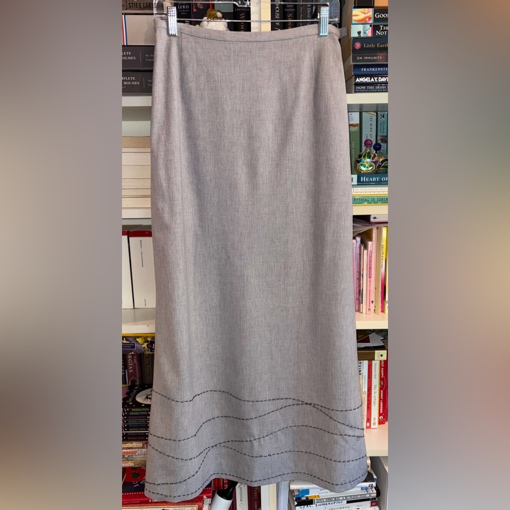 Emanuel Ungaro Wool Grey Gray Long Maxi Skirt